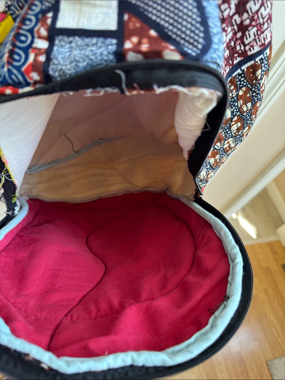 Colorful Patchwork Travel Backpack - Multicolor - Picture 6 of 6